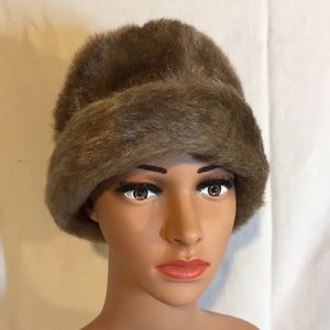 Fashion Women Faux Light Brown Fur Cossack Hats